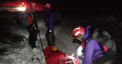 Injured walker rescued from Lanarkshire hill in strong winds and ice