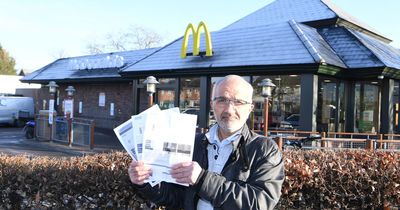 McDonald's customer fumes after being fined £100 'for eating his food too slowly'