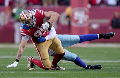 George Kittle’s astonishing catch sets up Christian McCaffrey TD run