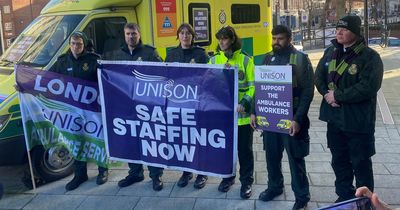 Ambulance workers on strike as Government urged to pay ‘fairly’