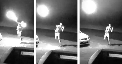 CCTV reveals the moment a Molotov cocktail is thrown at a Muswellbrook home