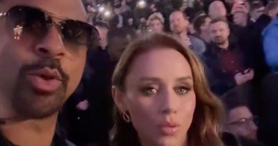 Una Healy appears to enjoy night out at boxing match with David Haye amid 'throuple' rumours