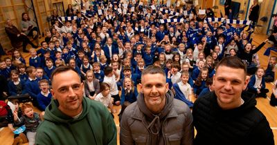 Darvel stars visit school as youngsters get right behind team for Aberdeen Scottish Cup clash