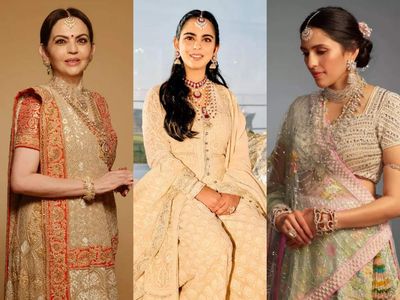 How Shloka, Isha and Nita Ambani teamed up to slay in pastel hues at Anant Ambani and Radhika Merchant's engagement bash