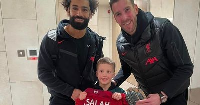 Liverpool fan, 6, given a year to live meets hero Mohamed Salah in Anfield dream come true