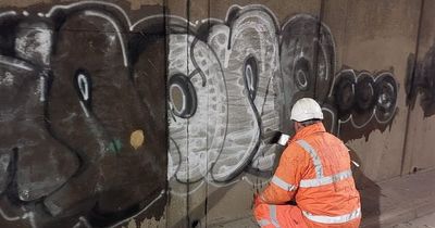 'Distracting' M32 graffiti removed during motorway closures