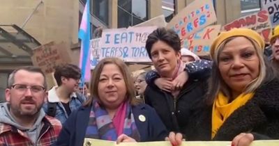 Nicola Sturgeon condemns ‘decapitate TERFS' placard spotted at trans rights rally in Glasgow