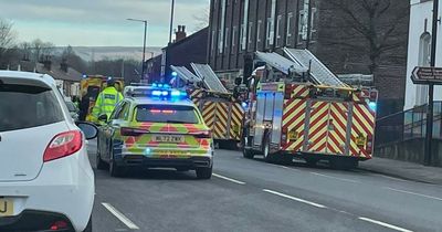 Person taken to hospital following crash on main road
