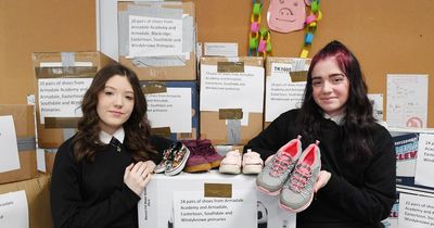 West Lothian schoolgirls launch feet first into fundraising