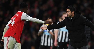 Mikel Arteta given Eddie Nketiah instruction after Gabriel Jesus reaction to Arsenal win vs Man Utd