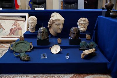 Italy welcomes home looted ancient artworks from the U.S