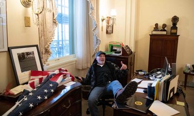 US jury convicts man pictured with feet on Pelosi’s desk during Capitol attack
