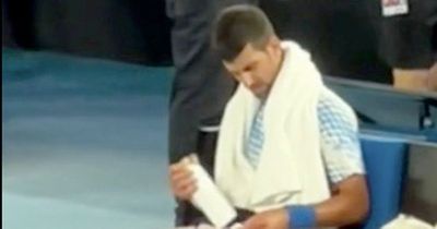 Novak Djokovic accused of rule break at Australian Open with suspicious white bottle