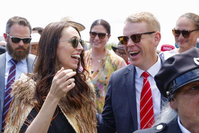 Chris Hipkins and Jacinda Ardern speak at Rātana Pā