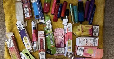 We walked around Nottingham to see how many vapes we could find - and left with a bag half full