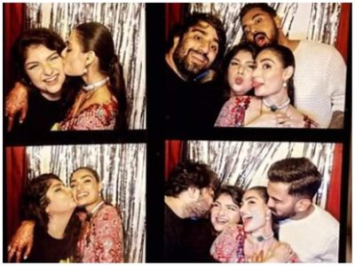 Newlyweds Athiya Shetty-KL Rahul and rumoured lovers Anshula Kapoor and Rohan Thakkar KISS for the cameras at wedding afterparty- Pics Inside