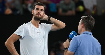 Russian star accused of "provocation" for message on TV lens at Australian Open