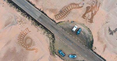 Terrifying sea serpent appears to warn drivers off crossing Holy Island Causeway at high tide