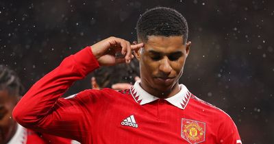 Marcus Rashford celebration theory as Man Utd star mimicked twice on same night