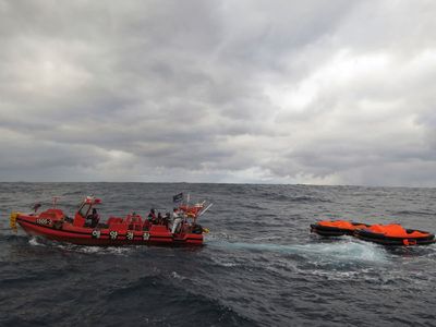 Cargo ship sinks between South Korea, Japan; 5 crew rescued