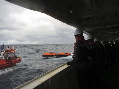 Cargo ship sinks between Japan, S Korea; 9 still missing