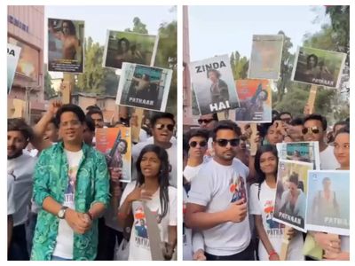 'Pathaan': Shah Rukh Khan's fans gather outside theatres to celebrate the superstar's comeback on big screen
