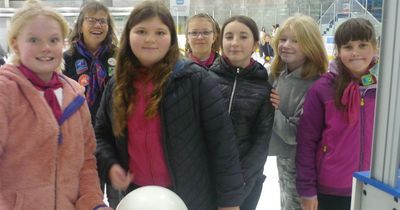 Kirkcudbright Guides enjoy ice skating at Dumfries Ice Bowl