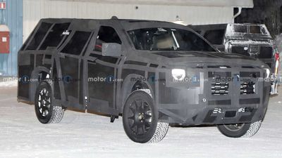 2024 Ram 1200 Pickup Truck Spied At Night Wearing Heavy Camo