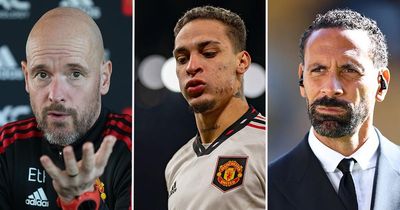 Erik ten Hag appears to agree with Rio Ferdinand after Man Utd's Antony criticised
