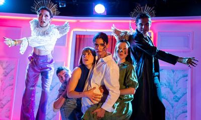 The Boys Are Kissing review – family satire with an audacious angelic twist