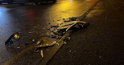 Picture shows aftermath of hit-and-run as Audi hits parked car in Sneinton