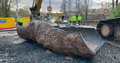 First glimpse of giant burst pipe that left Milngavie residents without water