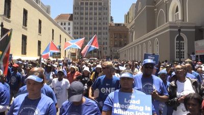 Protesters in South Africa march to ANC headquarters amid energy crisis