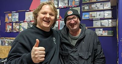 Lewis Capaldi delights fans as singer stops by Glasgow record store