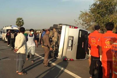 22 students hurt in Korat van accident