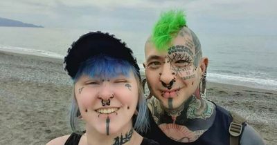 Extreme body mod couple with 360 tattoos and 54 piercings combined 'trolled constantly'