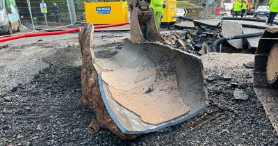 Shocking footage captures destruction caused by burst Milngavie water pipe