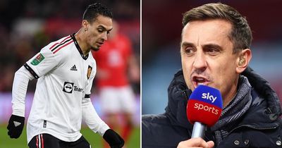 Gary Neville urges Man Utd's Antony to copy Man City star after Rio Ferdinand criticism