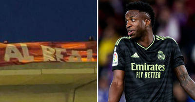 Atletico Madrid release statement after sickening effigy of Vinicius Jr hung from bridge