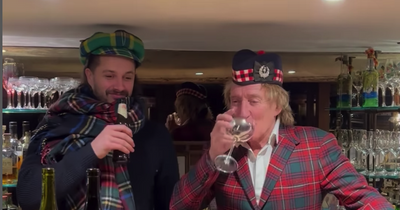 Rod Stewart in hilarious Burns Night video as rockers calls himself 'favourite Cockney Scotsman'