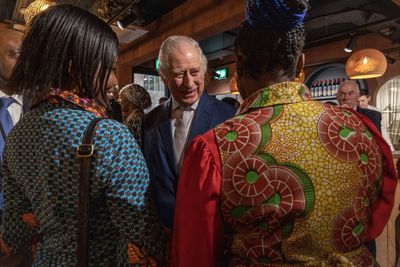 King greeted by lively drum beats during visit to new Africa Centre