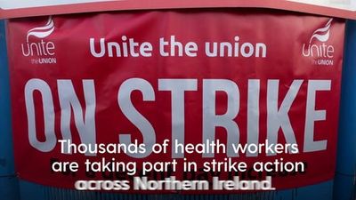 Health workers take to the picket lines in Northern Ireland
