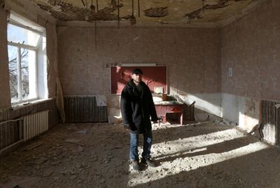 Teacher's home becomes school in destroyed Ukraine village