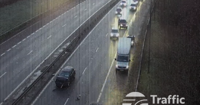 Car wrecked in Scots motorway crash causing rush hour tailbacks