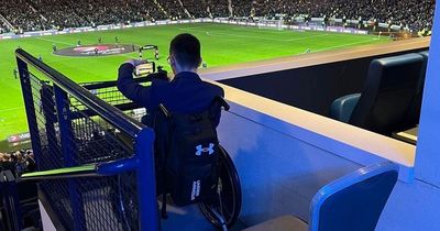 Disabled teen blasts 'unaccessible' Hampden hospitality as dad given dining chair for game