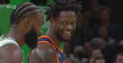 Julius Randle laughing at Jaylen Brown missing 2 free throws became an instant meme