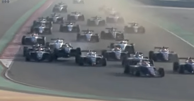 Car flips upside down and lands on another in horror 10-vehicle Formula Regional crash