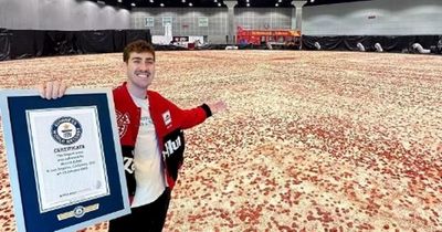 World's biggest pizza record smashed with new monstrosity containing 8000lb of cheese