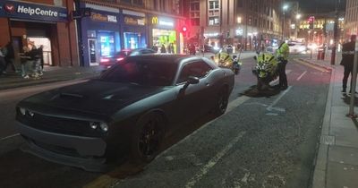 Police seize 'Batman wannabe' car being driven around Manchester city centre