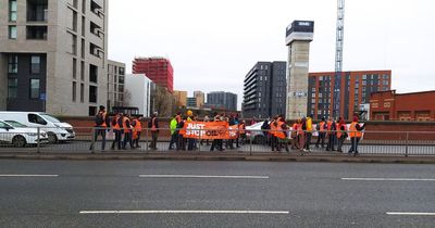 Just Stop Oil protestors stop traffic on major city centre road causing long delays